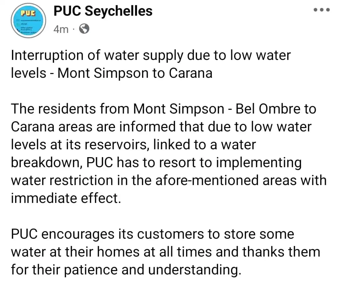 PUC Seychelles post