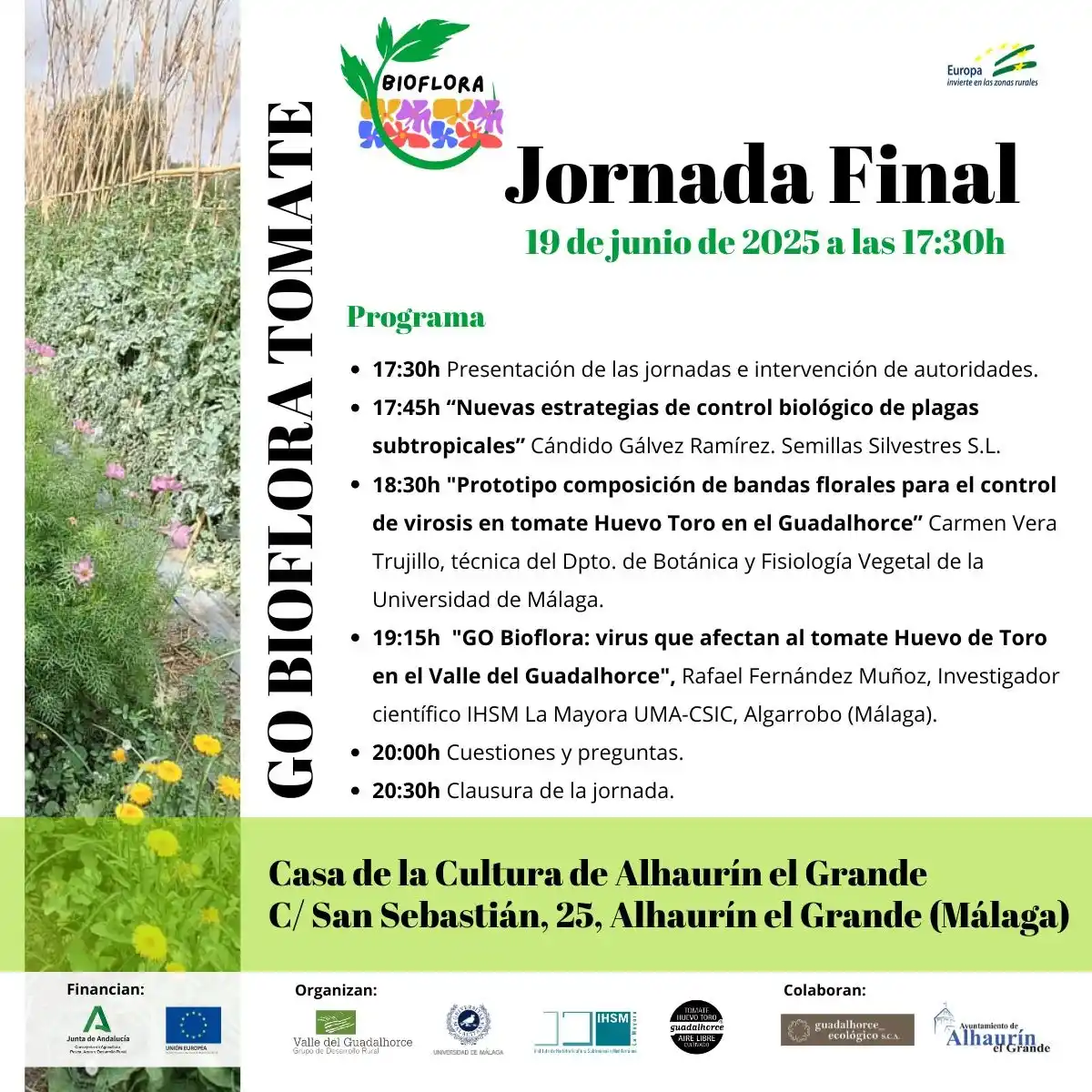 Image from ÁLORACTIVA (IU): 🍅 |  *JORNADA TÉCNICA*  *BIOFLORA TOMATE* En donde se expondrán los r...