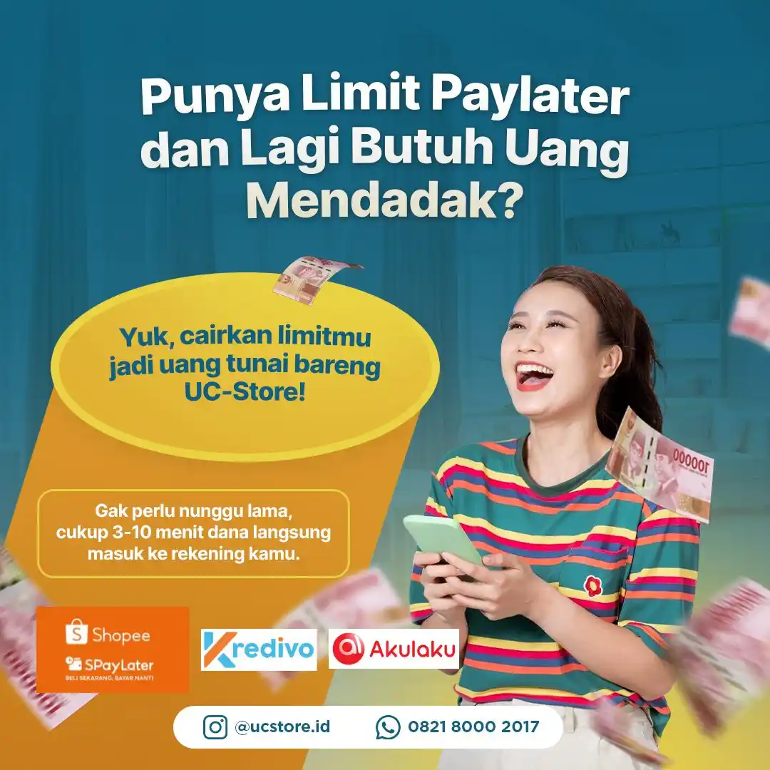 Image from SHOPEE DISKON ✅: *Lagi butuh dana cepat buat keperluan mendadak?*
 
 UC-Store solusinya...