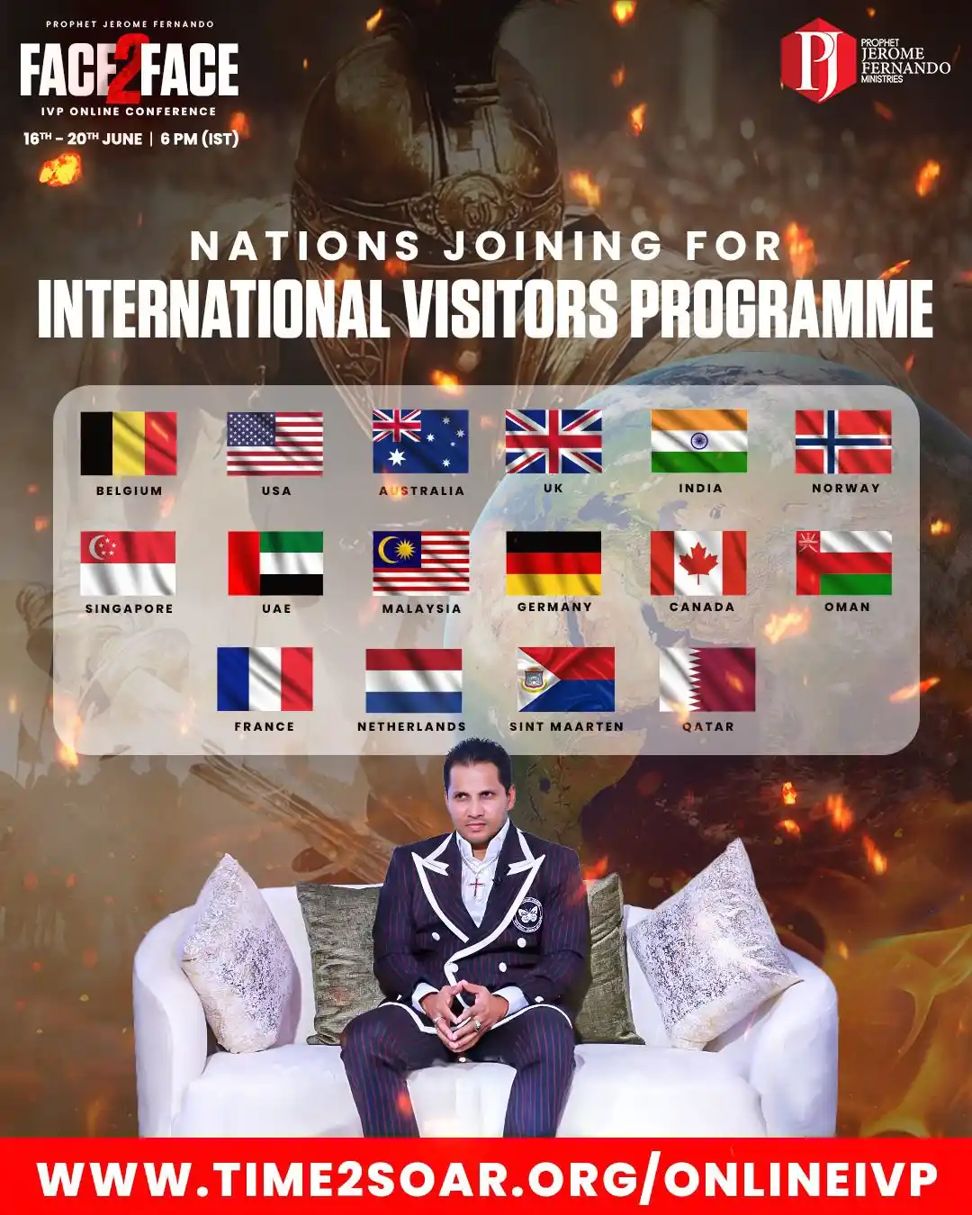 Image from Prophet Jerome Fernando Ministries: Nations are coming together under one prophetic voice for revelation, ...