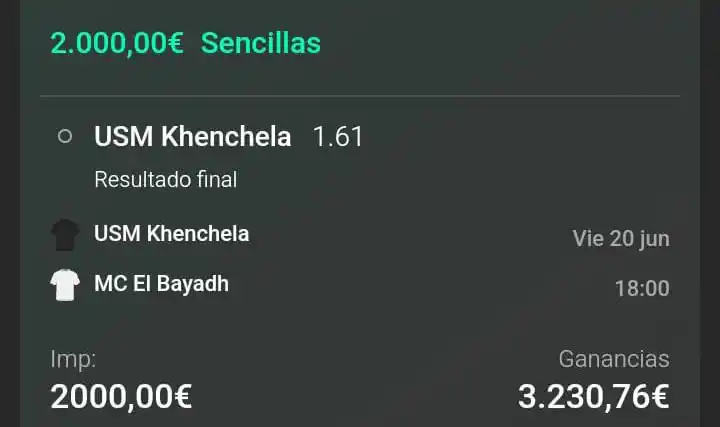 Image from Apuestas 🧠 Einstein: *STAKE 1 || @1.61*📊      _USM Khenchela ha mostrado gran solidez juga...