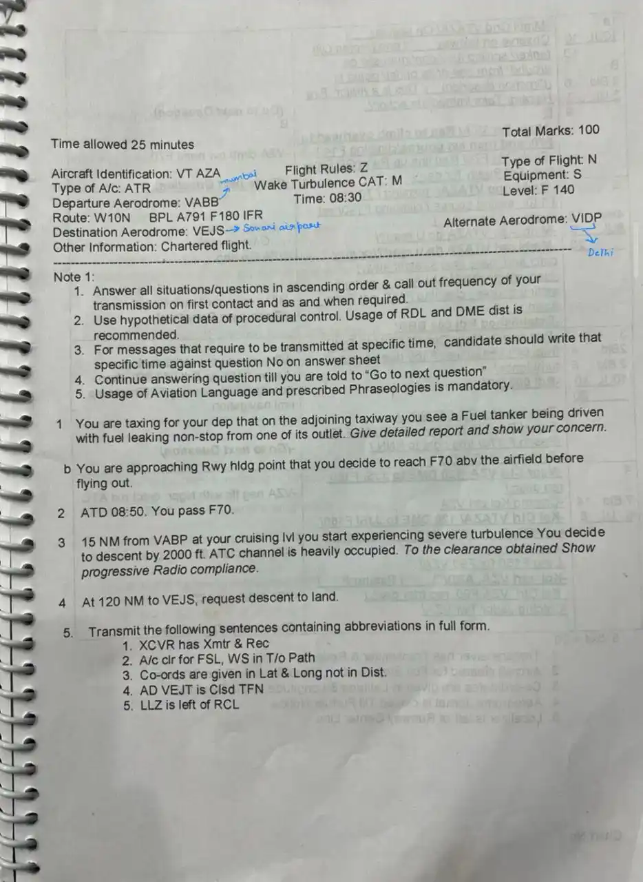 Image from AviationSpot Channel: *`Today’s Morning RTR Paper`* 📚 _CHENNAI ATTEMPT_ ✈️ ...