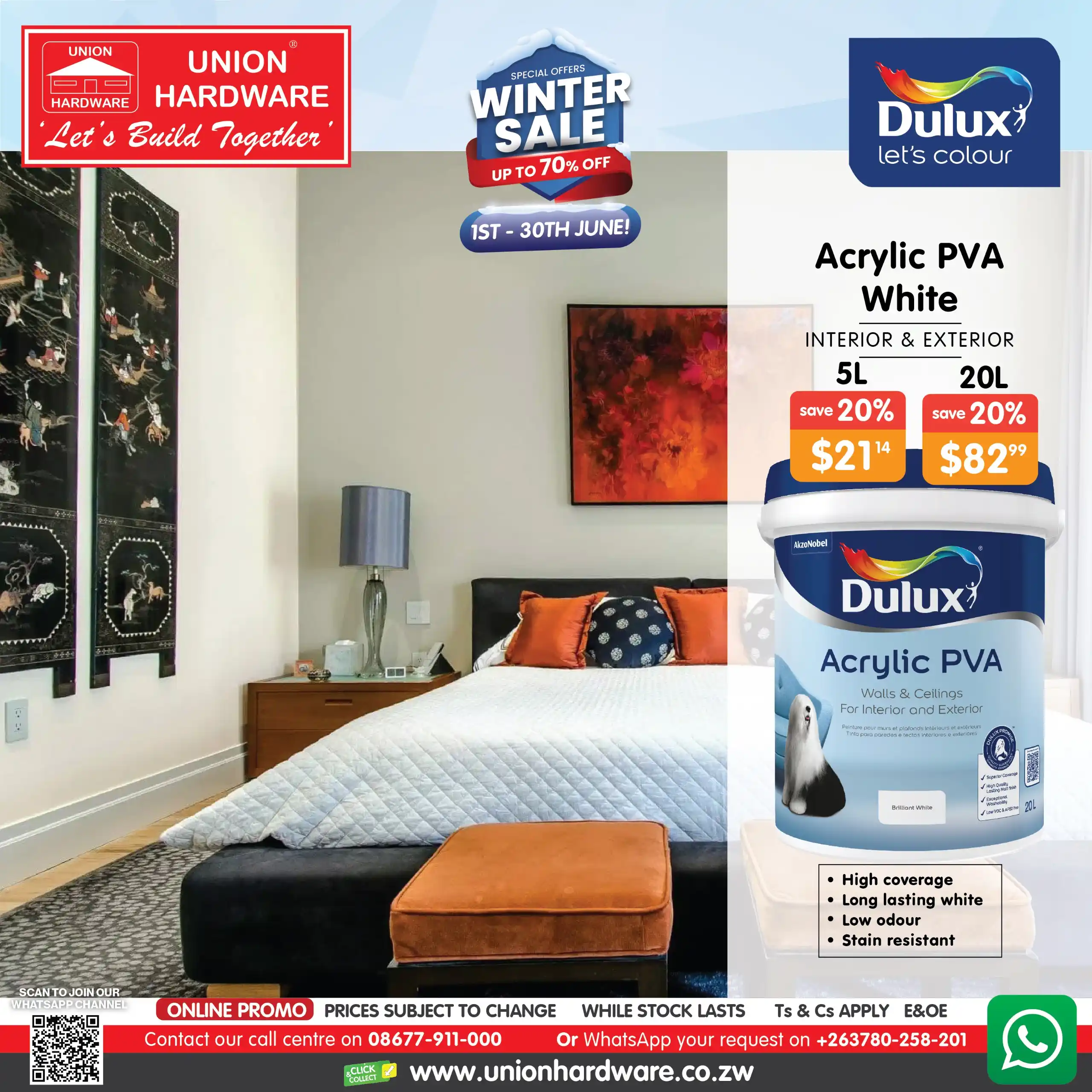 Image from Union Hardware Zimbabwe: Winter is the perfect time for a fresh coat of paint! At Union Hardwar...