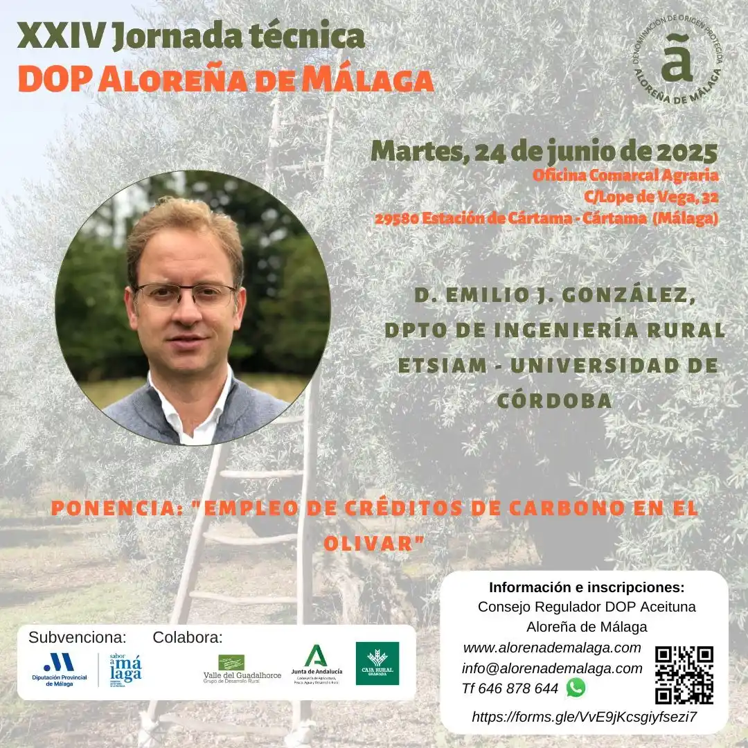Image from ÁLORACTIVA (IU): 🫒 | *XXIV JORNADA TÉCNICA* *DOP ALOREÑA DE MÁLAGA* D. Emilio Gonzále...