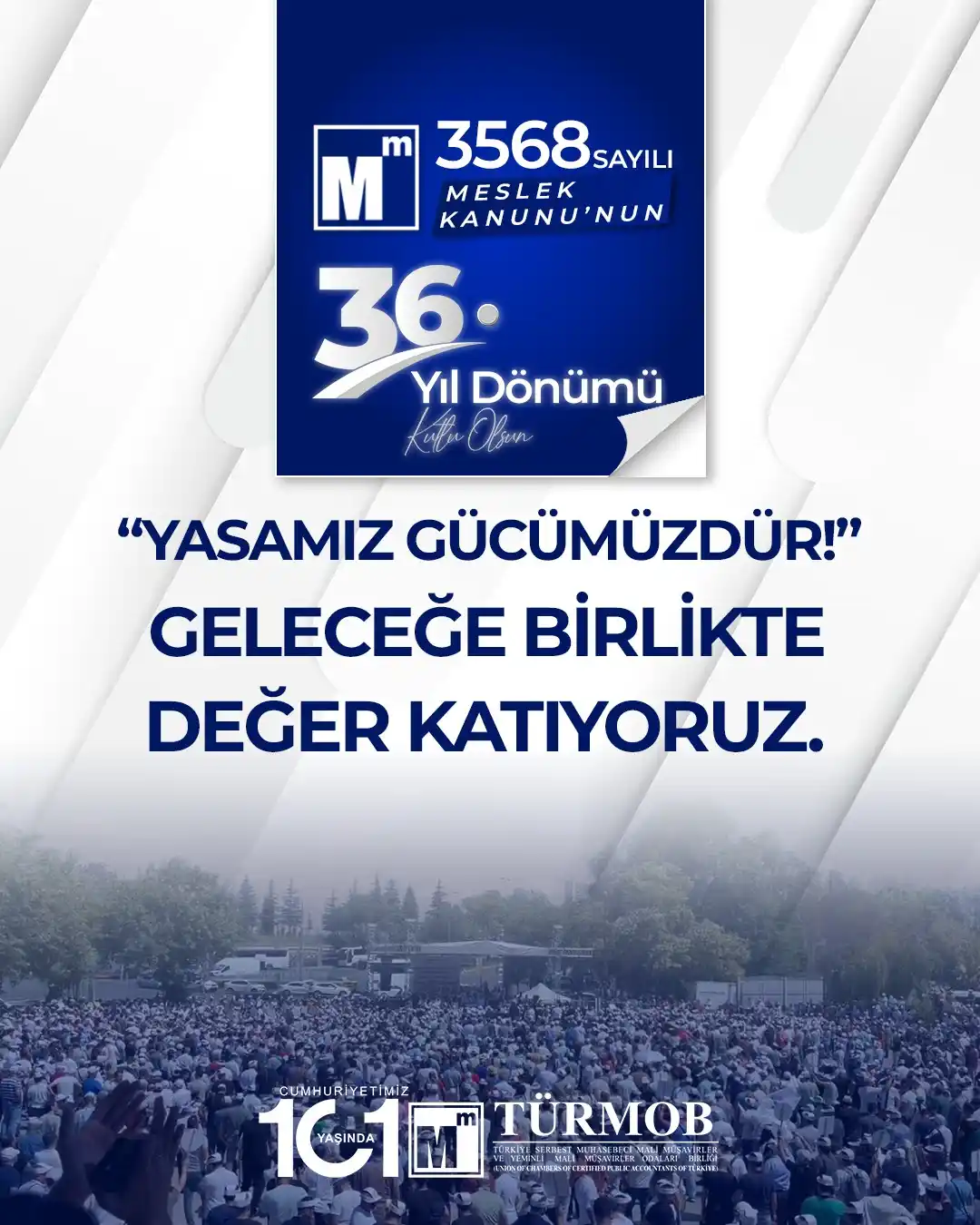 Image from TÜRMOB: 3568 Sayılı Meslek Kanunu’muzun 36. Yılı Kutlu Olsun!  "Yasamız Gücümü...