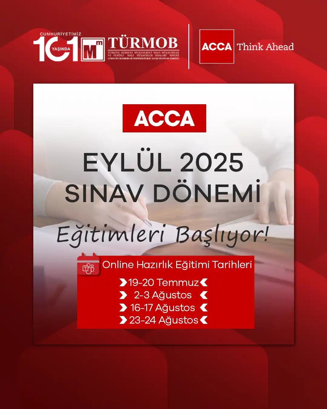Image from TÜRMOB: ACCA Eylül 2025 Sınav Dönemi Eğitimleri Başlıyor ➡  https://turmob.inf...