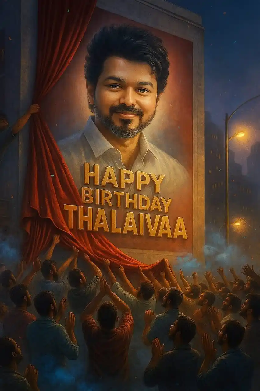 Image from தமிழக வெற்றிக் கழகம் | TVK: Advance Happy Bday Thalaivaa..❤️❤️❤️ *Time To Lead* <a class="text-bl...