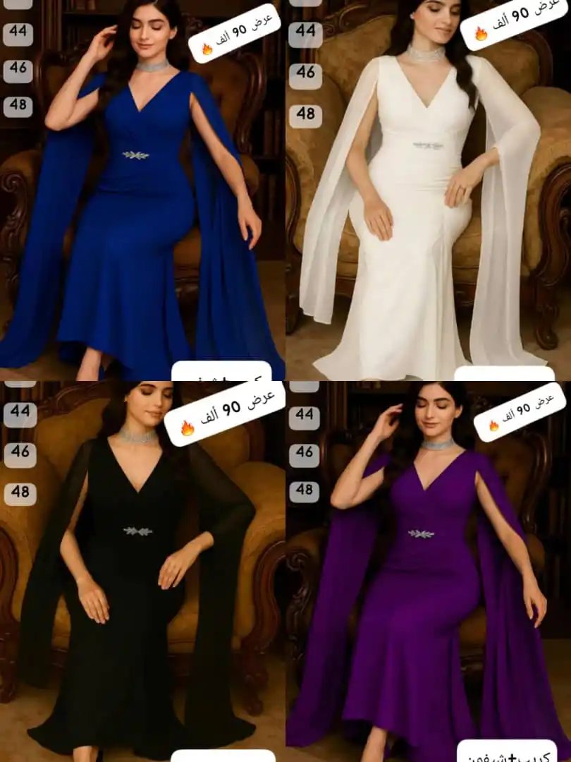 Image from ESO Fashion ♥️👗: البروش قابل للفك والتركيب من قبل اللواقط المخفية 🛑 سحاب ظهر مخفي + ش...