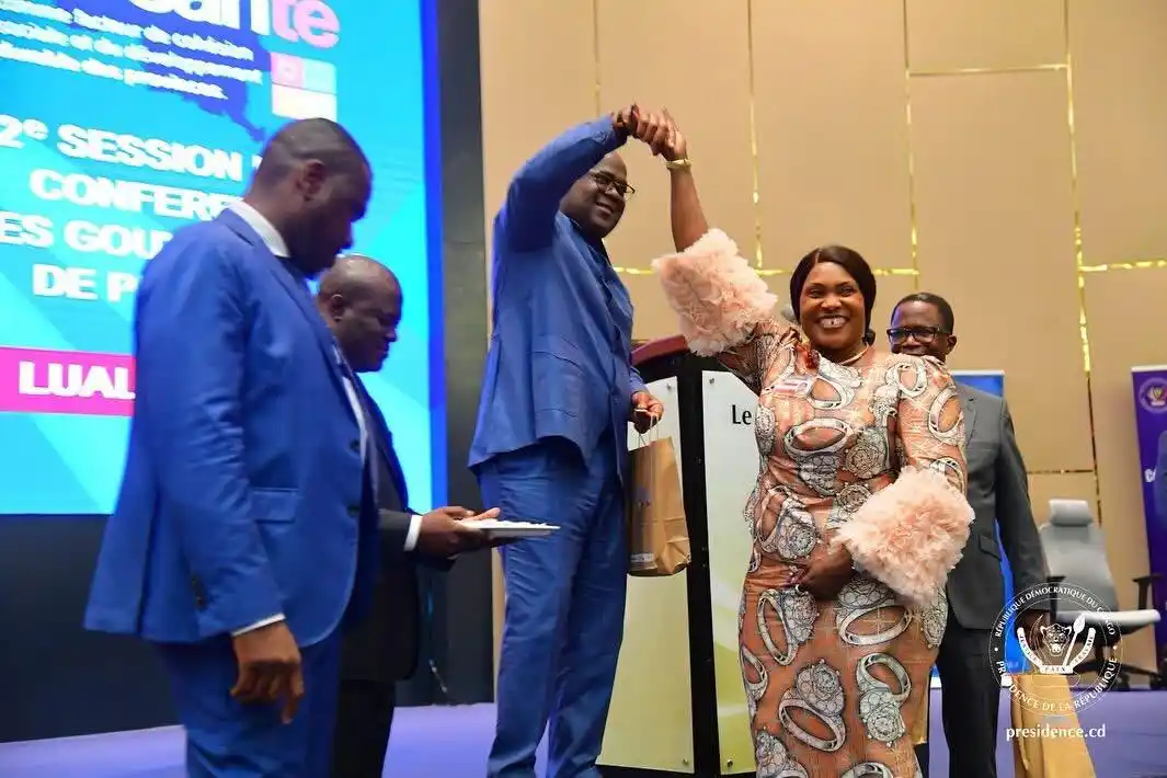 Image from La Présidence de la République Démocratique du Congo 🇨🇩 : Avant son allocution de clôture des travaux de la 12ème Conférence des...
