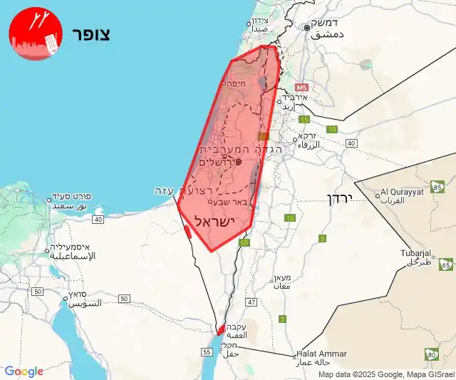 Image from "אמס" - אונליין - הדיגיטל של 'קול חי': בעקבות זיהוי של שיגורים מאיראן, בדקות הקרובות צפויות להתקבל התרעות באז...