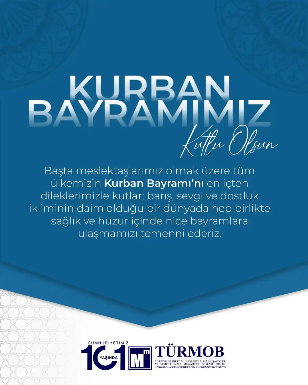 Image from TÜRMOB: Başta meslek mensuplarımız olmak üzere, tüm ülkemizin Kurban Bayramı’n...