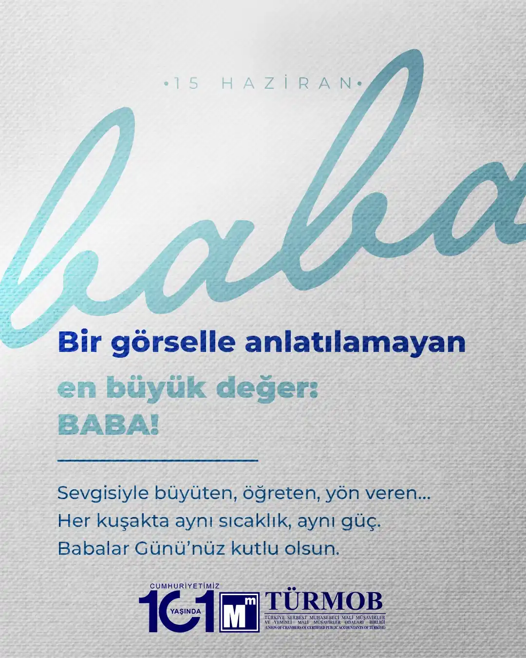 Image from TÜRMOB: Bir görselle anlatılamayan en büyük değer: BABA Sevgisiyle büyüten, öğ...