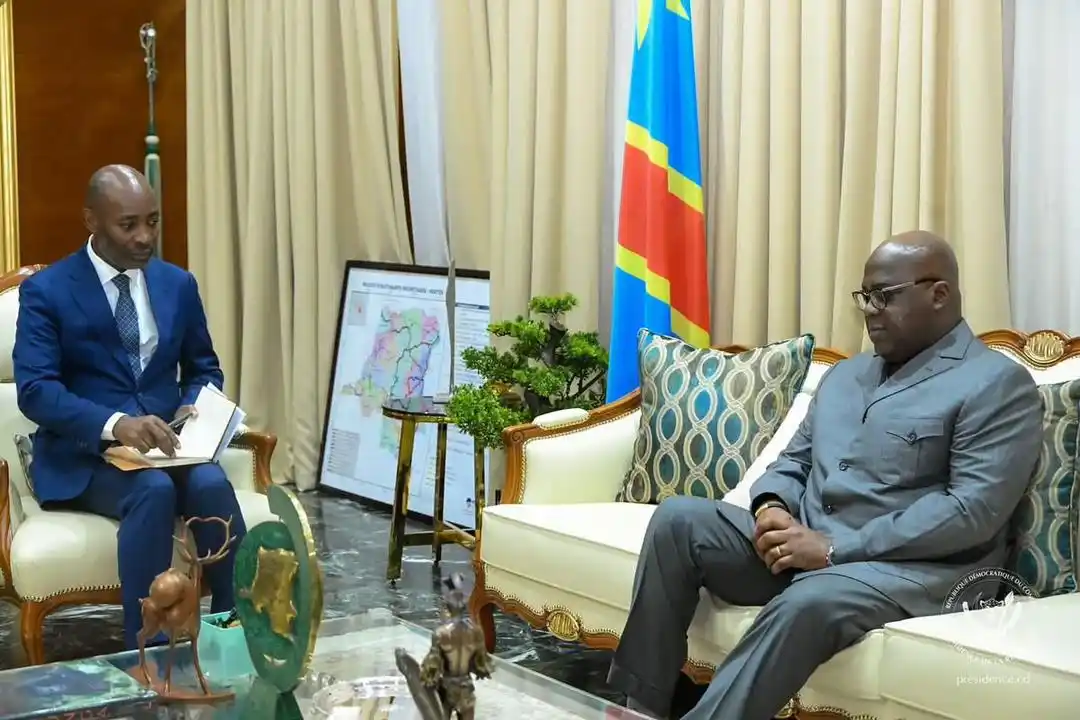Image from La Présidence de la République Démocratique du Congo 🇨🇩 : Ce jeudi à la Cité de l’Union africaine, à Kinshasa, le Président de l...