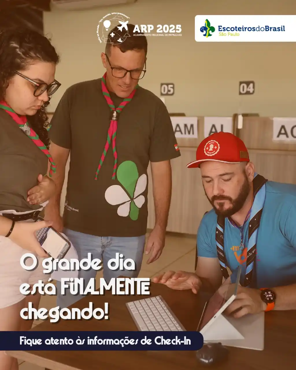 Image from Escoteiros SP: 📢 *Contagem regressiva para o ARP 2025!* 🌍✨  Se você vai participar ...