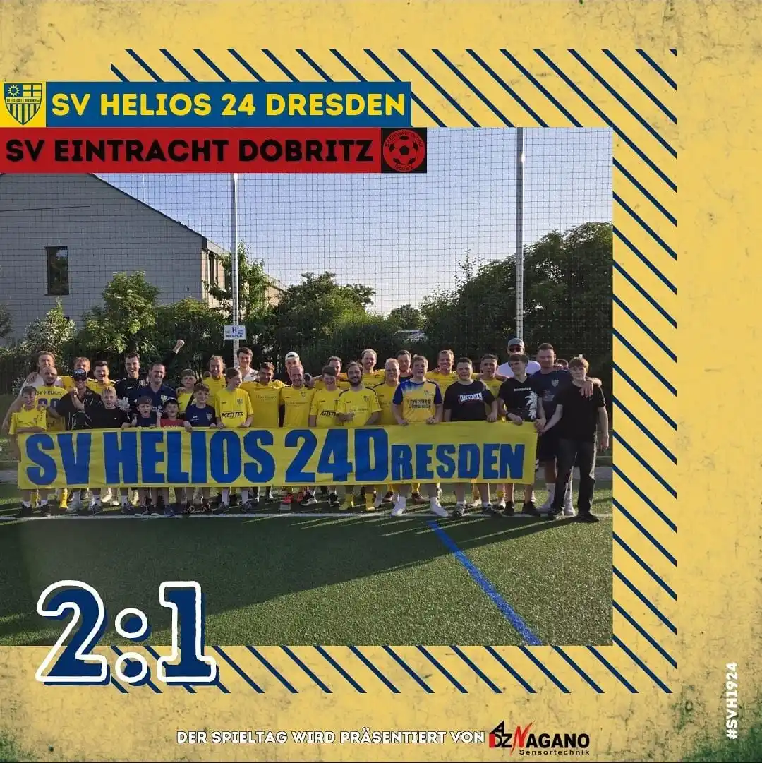 Image from SV Helios 24 Dresden: DERBYSIEGER! 💥💙💛 Am letzten Spieltag der Stadtoberligasaison beloh...