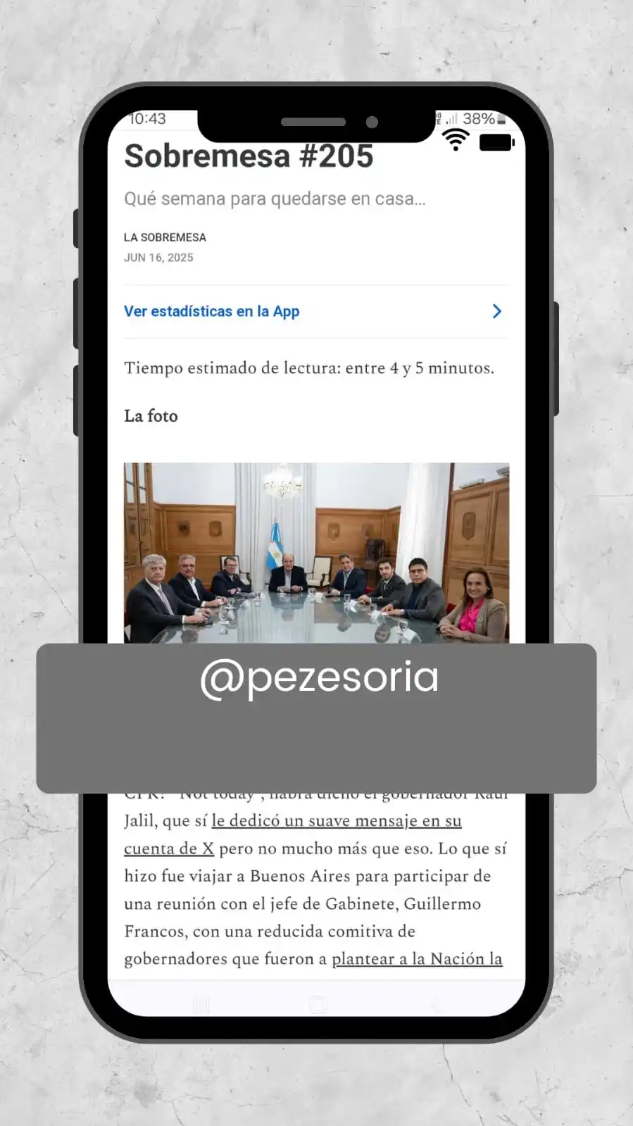 La Sobremesa post