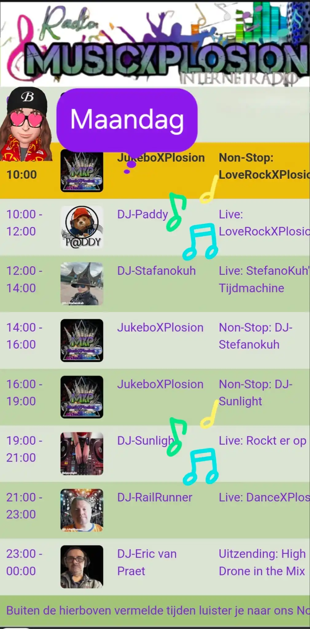 Image from MusicXPlosion Luisteraars: Kom er vandaag gezellig bij MusicXPlosion.nl/app ook is het gezellig b...