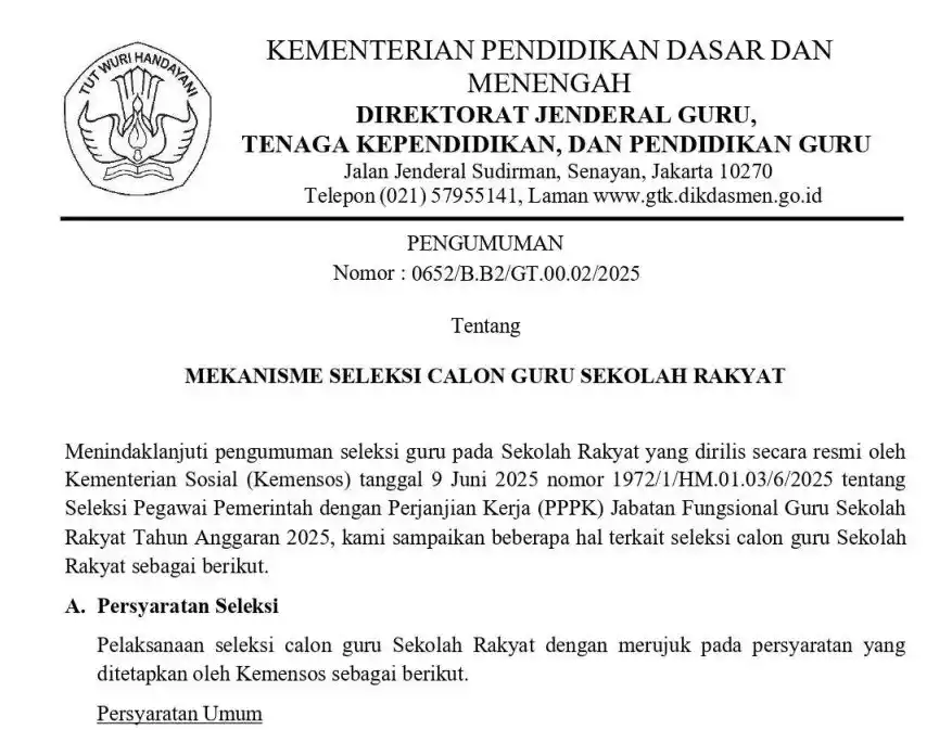 Image from RUANG AJAR GURU: MEKANISME SELEKSI CALON GURU SEKOLAH RAKYAT 👉🏻 https://bit.ly/3Txbn3...
