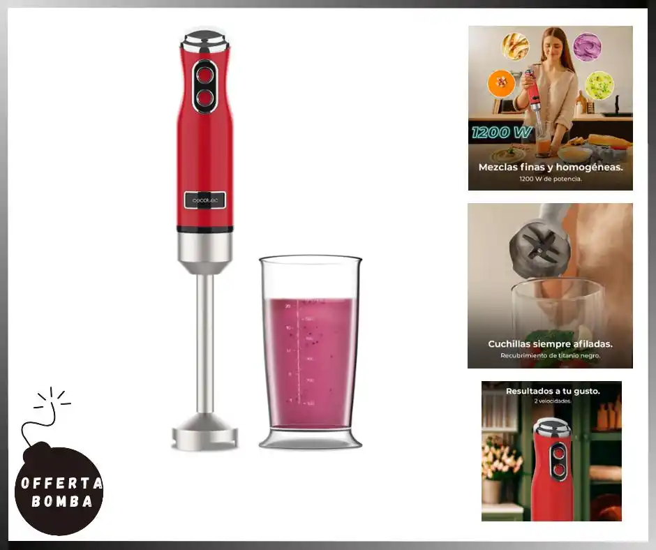 Image from Le Offerte di Joy: ‼️ 𝗢𝗖𝗖𝗛𝗜𝗢 𝗔𝗟 𝗣𝗥𝗘𝗭𝗭𝗢 ‼️  🟢 *Cecotec Frullatore a Immersi...