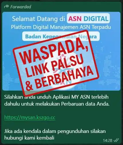 Image from RUANG AJAR GURU: 🚨🚨🚨 *[PERINGATAN KEAMANAN] Link Palsu dan Berbahaya*  *Yth. Bapak/I...