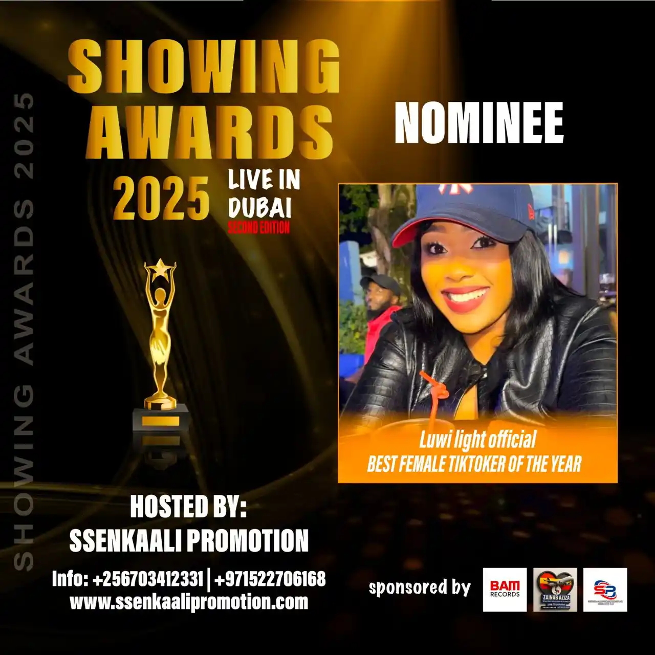 Image from ✨SHOWING AWARDS ✨🦅: Showing awards 2025 Live in Dubai  Nominee  Luwi light official  Femal...