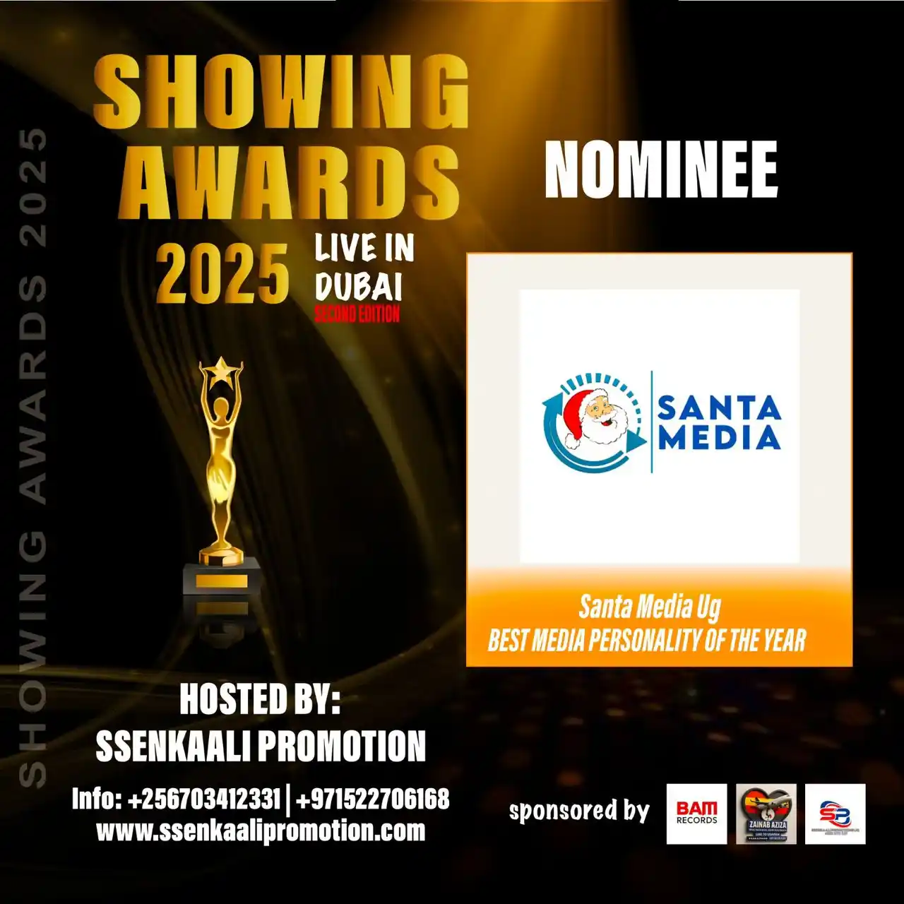 Image from ✨SHOWING AWARDS ✨🦅: Showing awards 2025 Live in Dubai Nominee Santa Media ug Male media ...