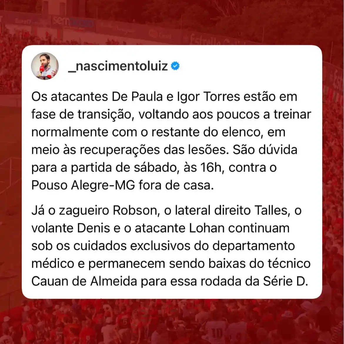 Portuguesa | Luiz Nascimento post