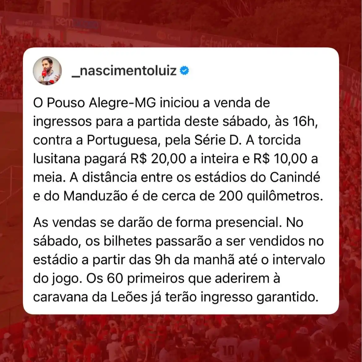 Portuguesa | Luiz Nascimento post