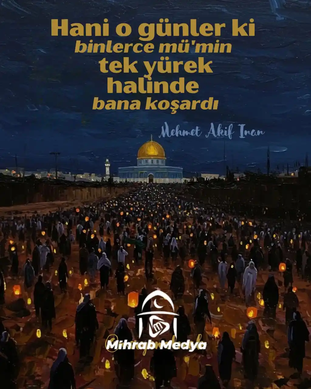Image from MihrabMedya: Yürümek... İnsanın kendinden taştığı, kalbin ayaklara indiği bir yolcu...