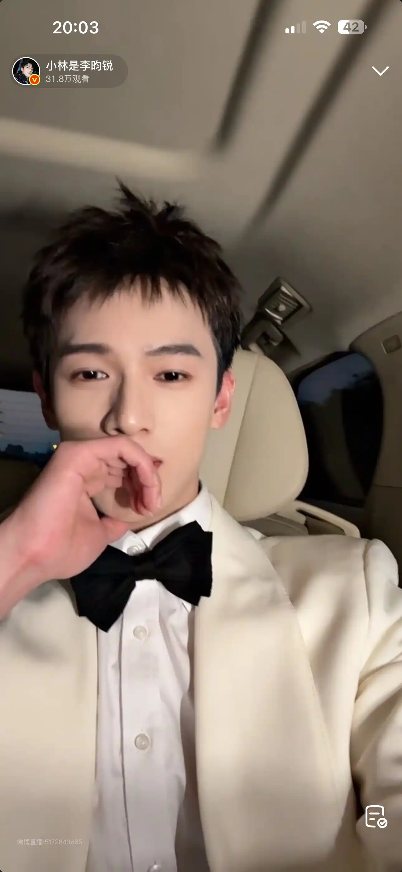 Image from Li Yun Rui: Yuyun live weibo semalam🤍...