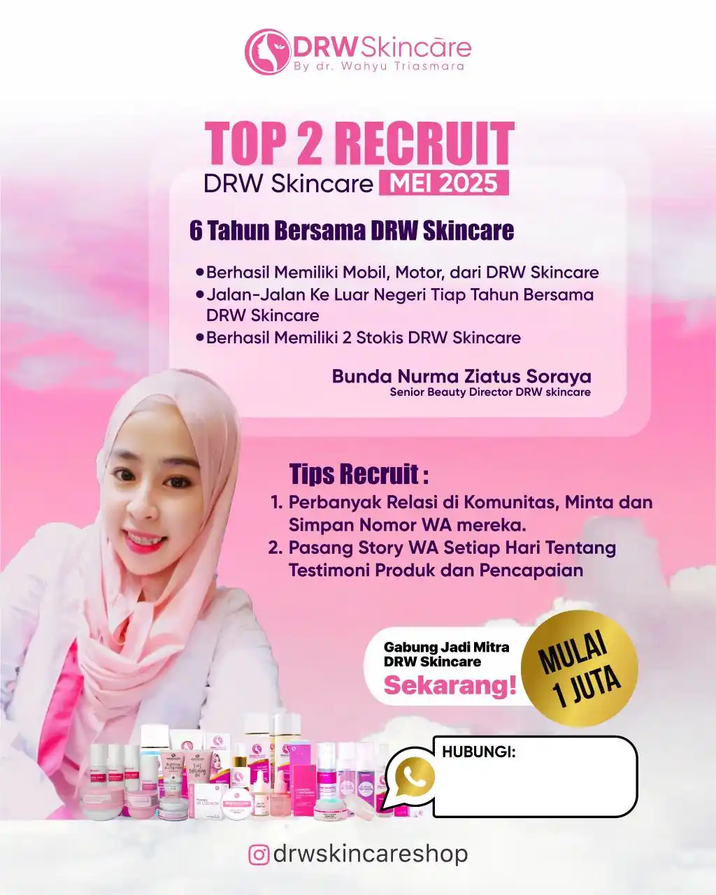 Image from DRW Skincare: 6 Tahun, 6 Digit Income!  Dari yang awalnya cuma coba-coba, kini Bunda...
