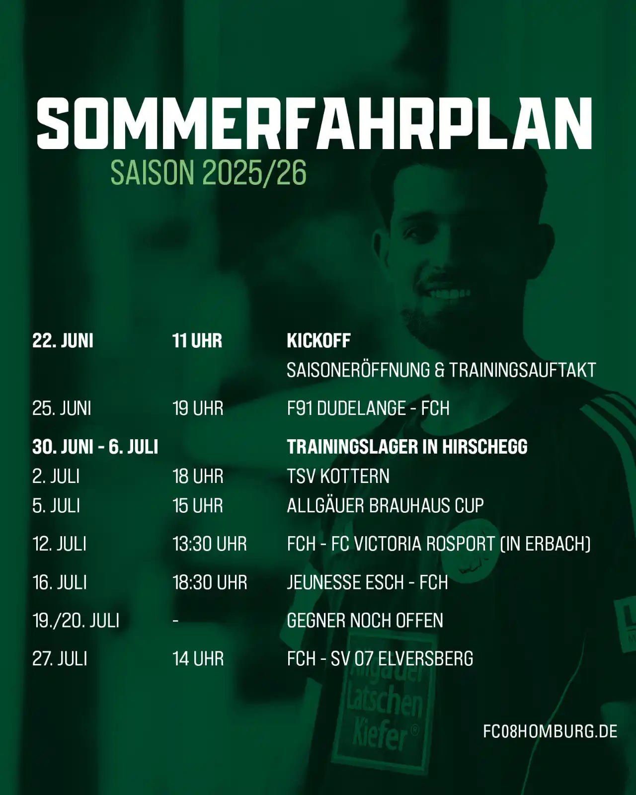 Image from FC 08 Homburg: ➡️ Am Sonntag, den 22. Juni startet unser FCH mit dem KICKOFF in die S...