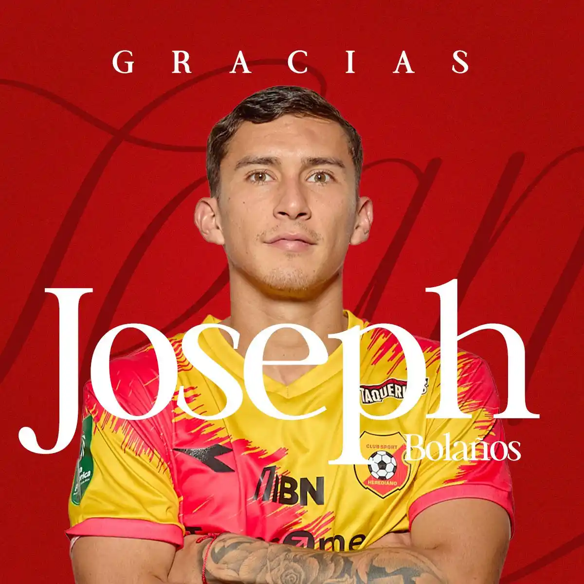 Image from Club Sport Herediano: El jugador Joseph Bolaños no continuará con nuestra institución para l...