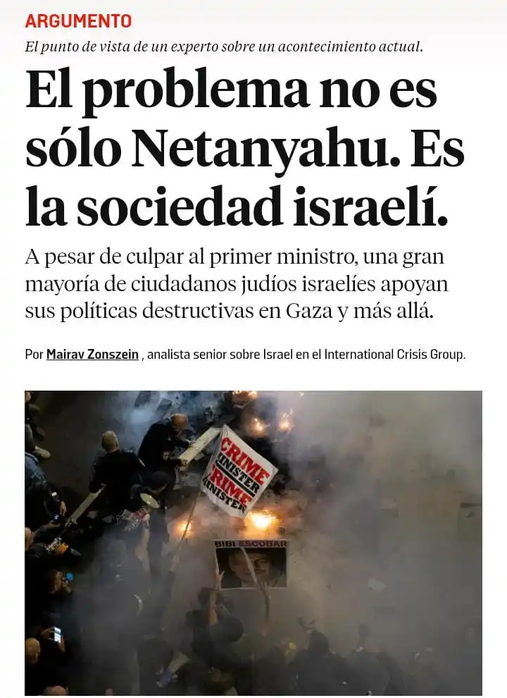 Image from DIVERGENTES: El problema no es sólo Netanyahu. Es la sociedad israelí. A pesar de ...