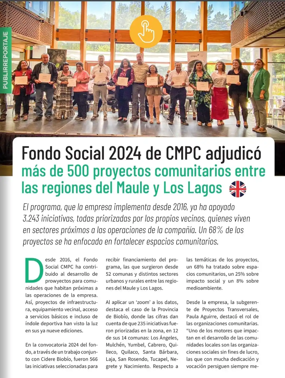 Image from ContratistasForestalesAG: 🌲🌳 “Fondo Social 2024 de CMPC adjudicó más de 500 proyectos comunita...