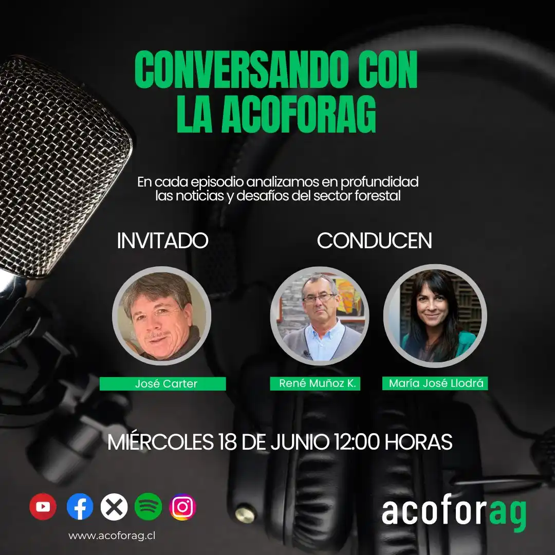 Image from ContratistasForestalesAG: 🎙Hoy en Conversando con la Acoforag, nos acompañará José Carter Reyes...