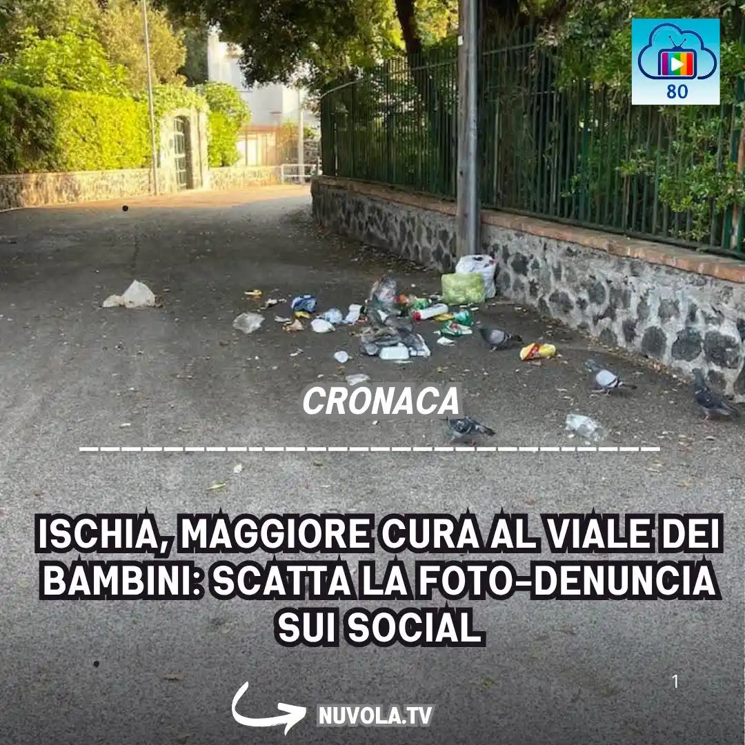 Image from Nuvola Tv: https://www.nuvola.tv/ischia-maggiore-cura-al-viale-dei-bambini-scatta...