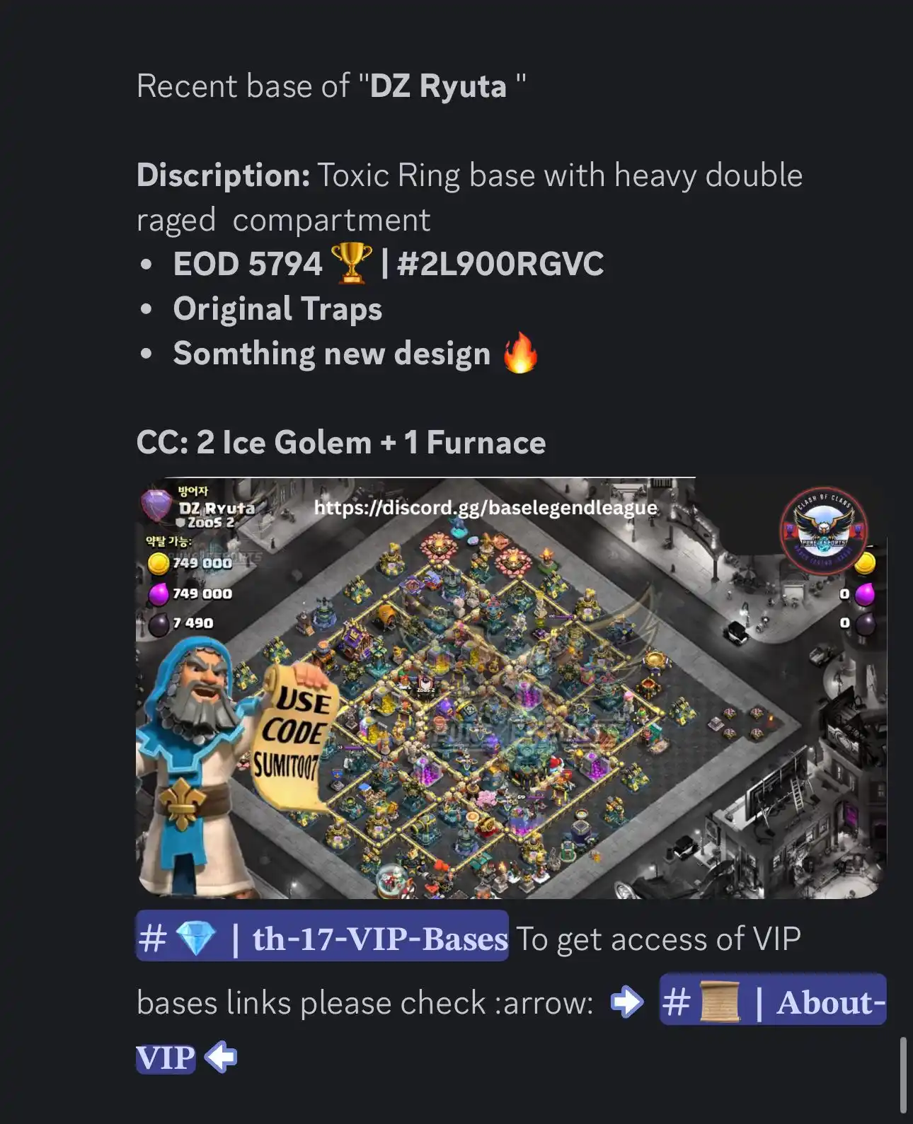 Bases | Legend League ✓ post