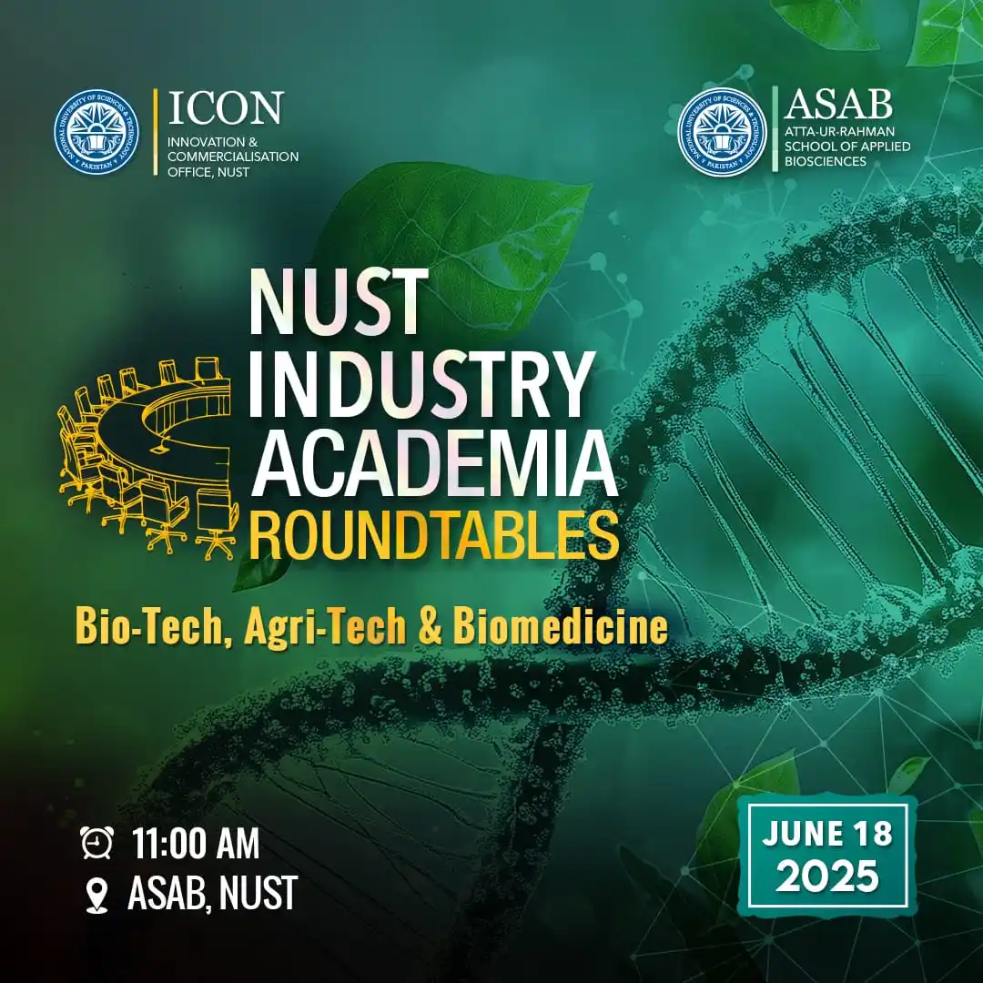 Image from NUST: Join us on June 18, 2025, at ASAB for the NUST Industry-Academia Round...