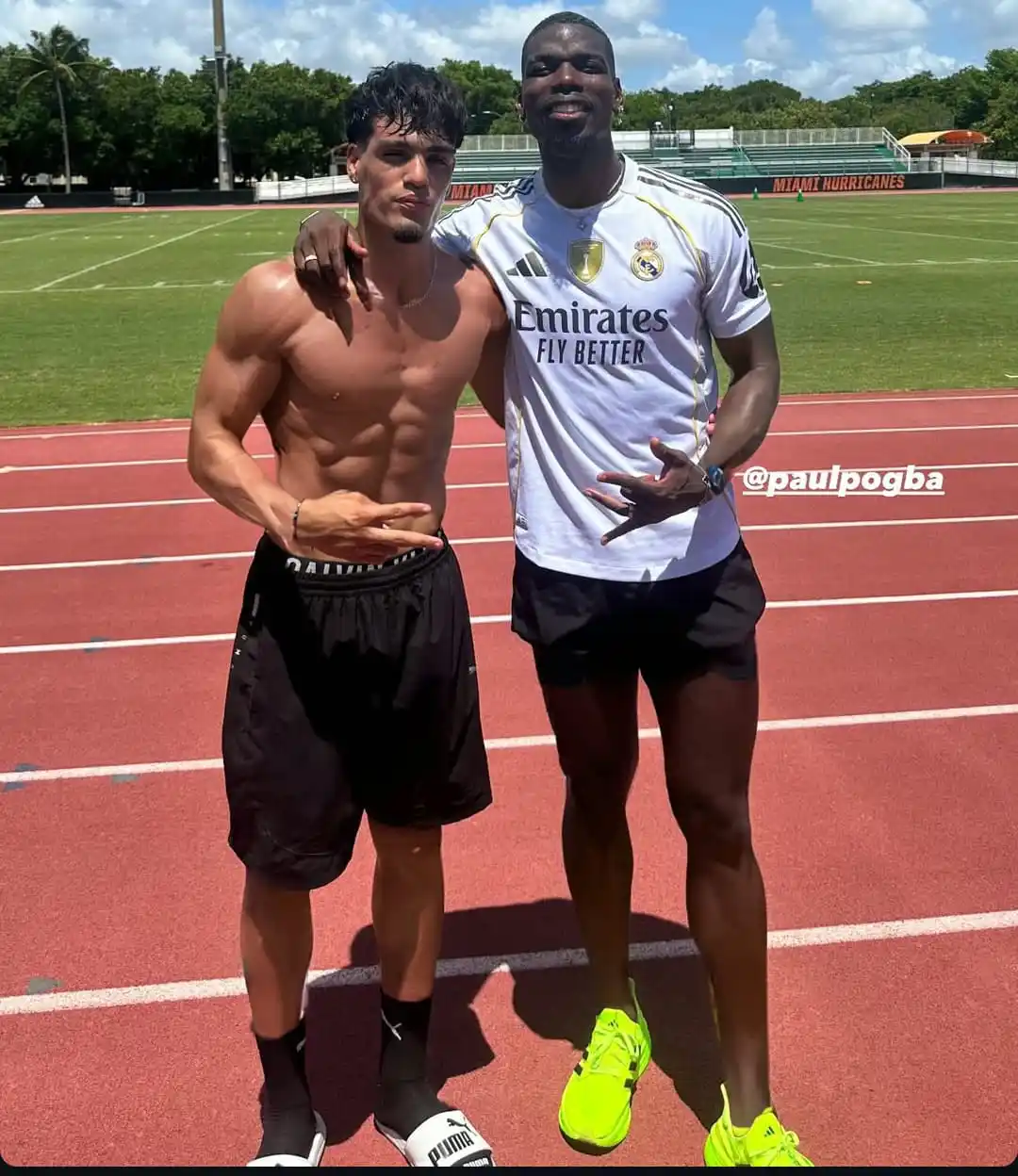Image from SPORTTINTOS⚽🔥: 🔥 *Juan Arango Jr hoy entrenó junto a Paul Pogba 🔥*...