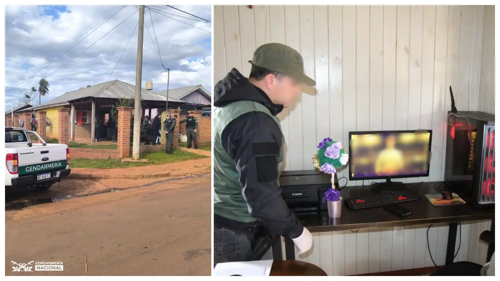 Image from Gendarmería Nacional Argentina: ⭕ Misiones: *Detienen a un hombre que distribuía y comercializaba mate...