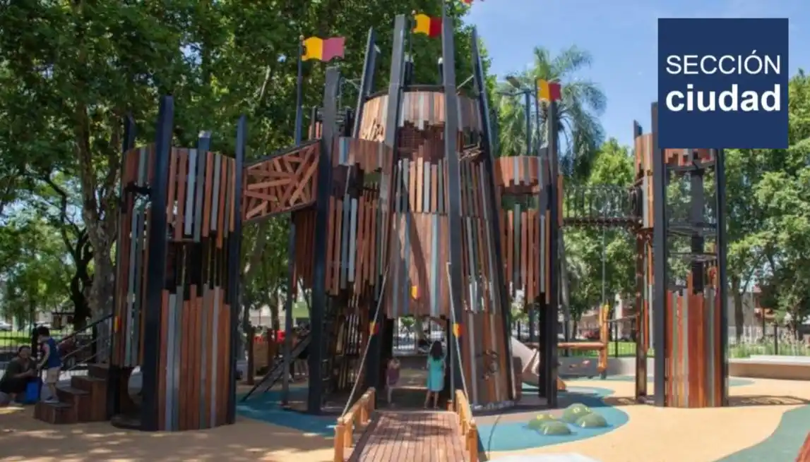 Image from Sección Ciudad: *PARQUE AVELLANEDA* 🏰 *¡Nuevo patio de juegos con un castillo medieva...