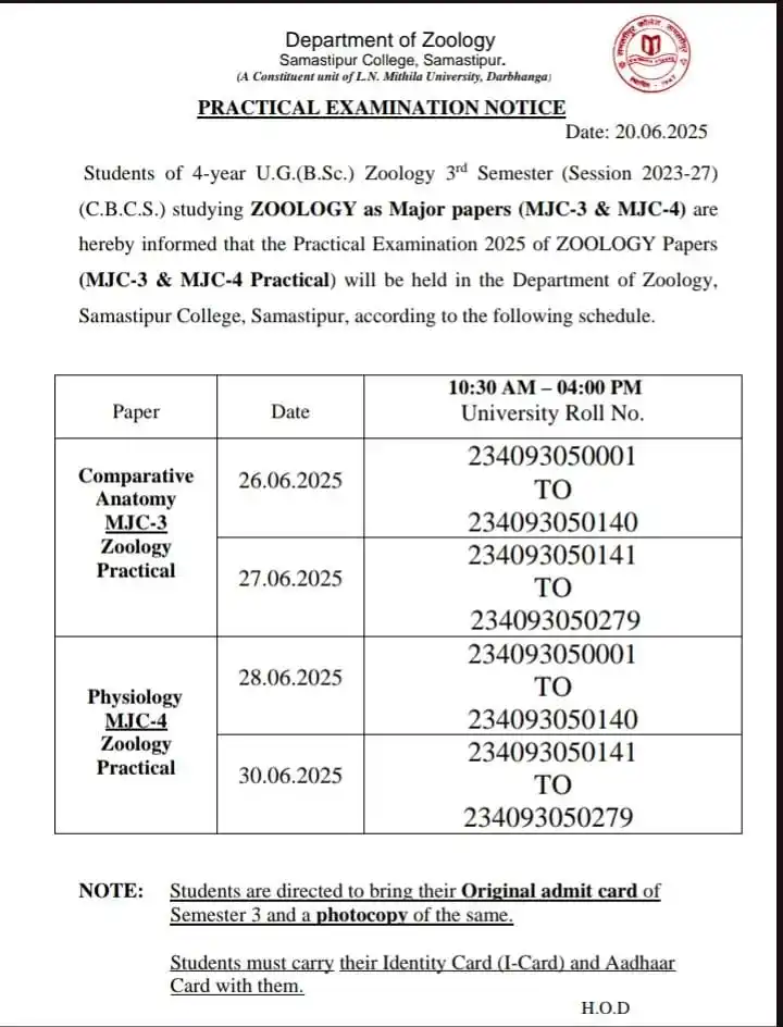 Image from ππππ πππ«ππ‘ππ§π π, ππ’π‘ππ«: *πSamastipur College, Samastipurπ* *UG Sem-3, Session 2023-27* *Zo...