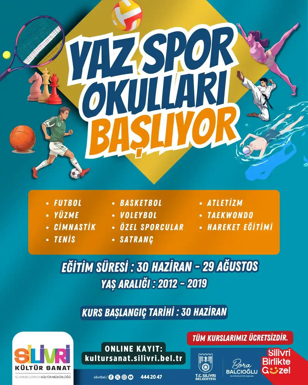 Image from Silivri Belediyesi: Silivri Belediyesi Yaz Spor Okulları Başlıyor! 🏀⚽🏊‍♂️  Basketboldan ...