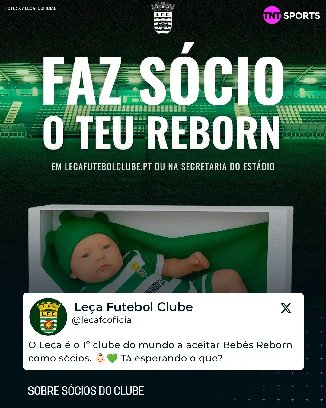 Image from TNT Sports | Futebol Europeu: SÓCIO PRA TODO MUNDO! 🪪🇵🇹 O Leça FC, time da quarta divisão de Port...