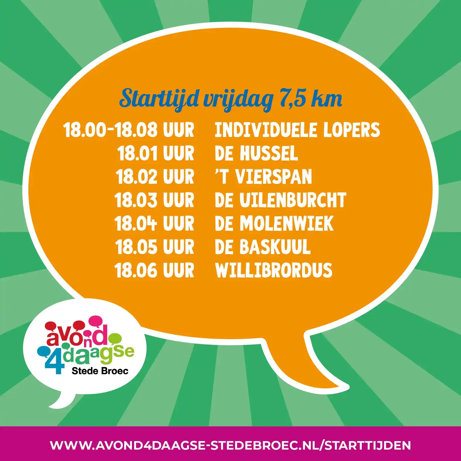 Avond4Daagse Stede Broec post