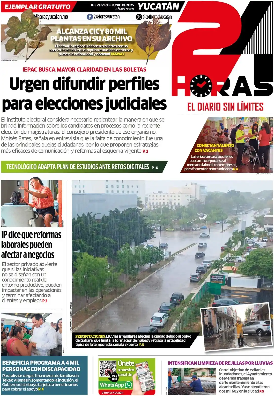 Image from 24 Horas Yucatán: 📢 ¡Ya está aquí la edición impresa de este jueves 19 de junio de 24 H...