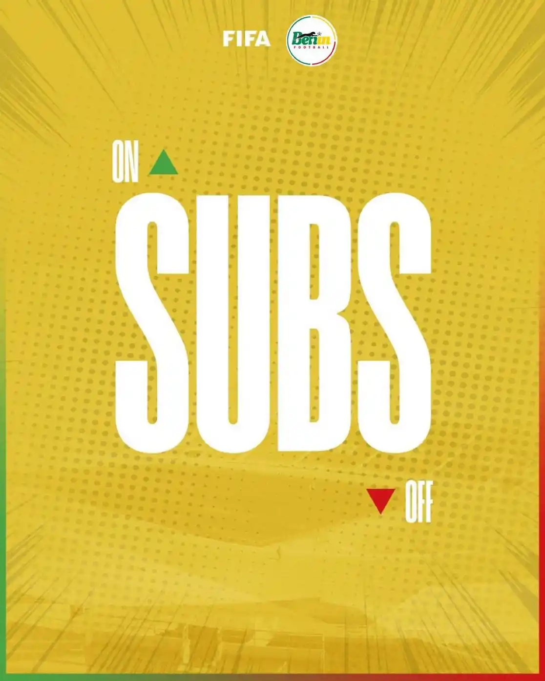 Image from BÉNIN FOOTBALL 🇧🇯🐆: ⏱ 83’ | Double changement pour le Bénin. Samadou Attidjikou et Candas ...