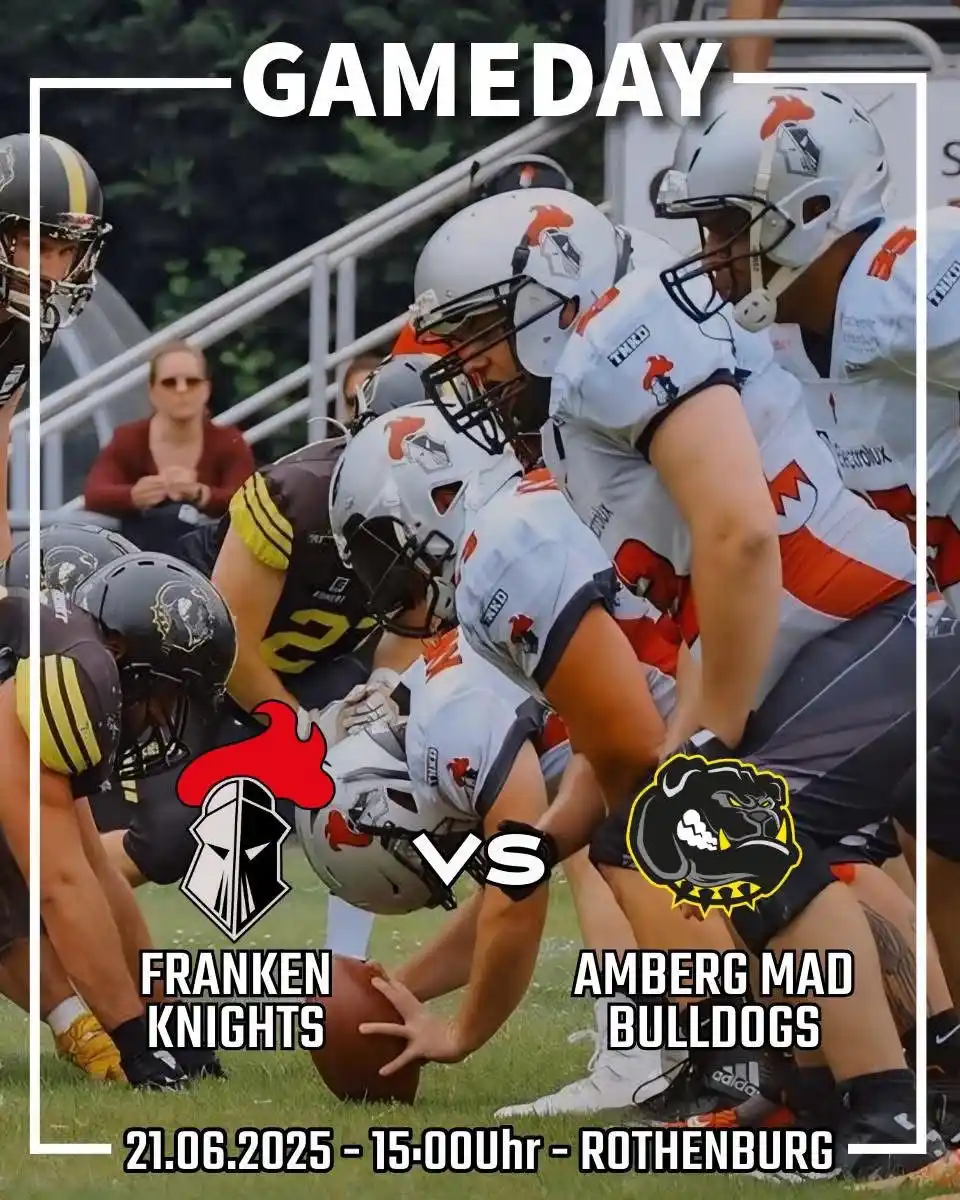Image from Franken Knights: Am Samstag 21.6. empfangen die Knights einen alten Rivalen. Die Amber...