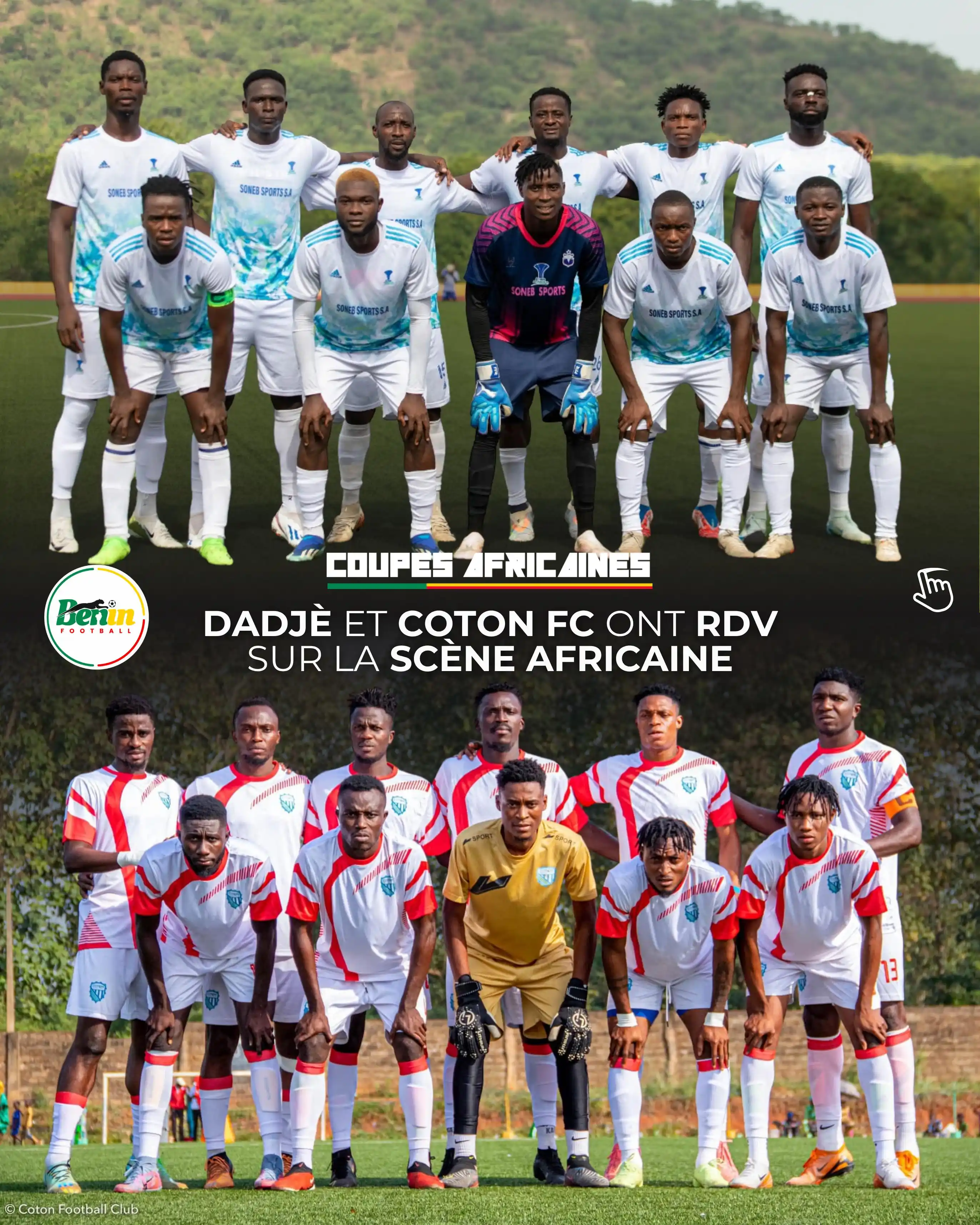 Image from BÉNIN FOOTBALL 🇧🇯🐆: 🇧🇯💙𝗗𝗔𝗗𝗝𝗘̀ 𝗙𝗖 𝗘𝗧 🩵𝗖𝗢𝗧𝗢𝗡 𝗙𝗖 : 𝗟𝗘 𝗖𝗔𝗟𝗘𝗡𝗗𝗥𝗜�...